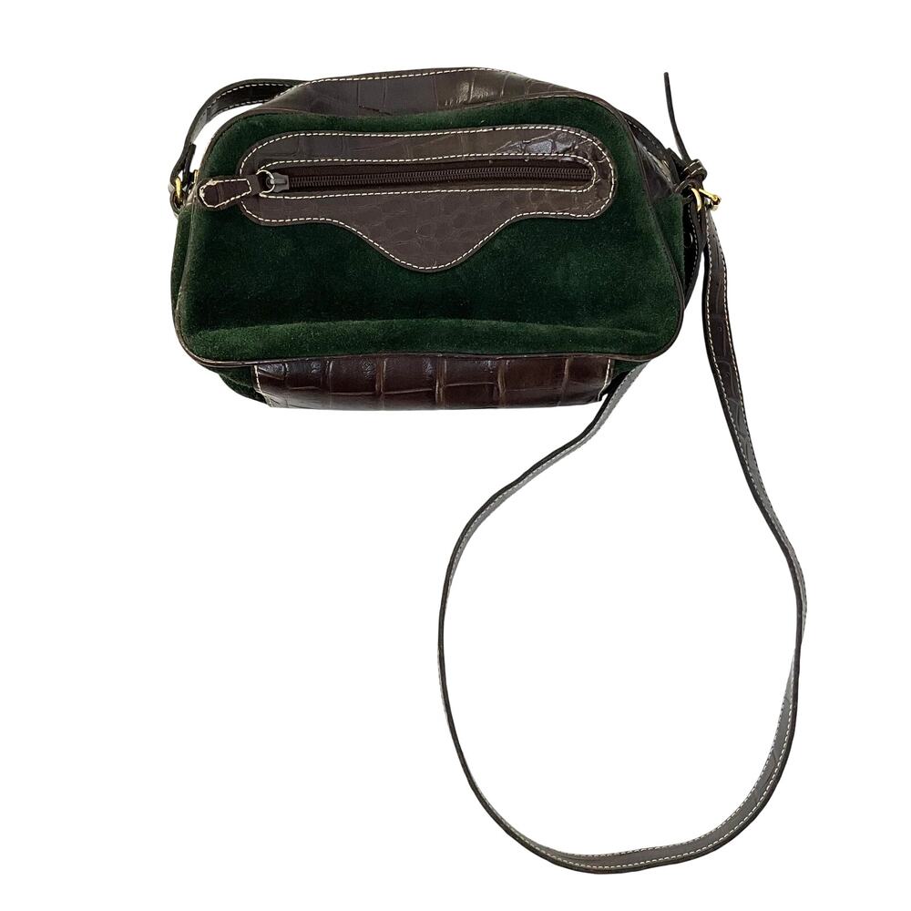 Vintage Empress Forest Green Velvet Purse: 80s, 90s, Y2K
